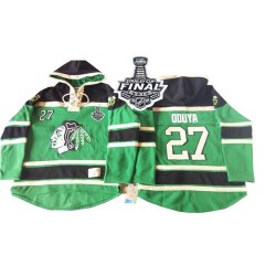 Johnny Oduya Chicago Blackhawks Authentic Old Time Hockey St. Patrick's Day McNary Lace Hoodie 2015 Stanley Cup Jersey (Green)