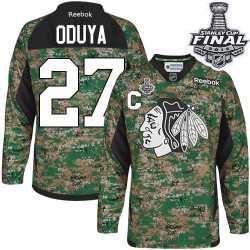 Johnny Oduya Chicago Blackhawks Reebok Premier Veterans Day Practice 2015 Stanley Cup Jersey (Camo)