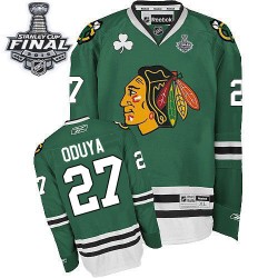 Johnny Oduya Chicago Blackhawks Reebok Premier 2015 Stanley Cup Jersey (Green)