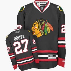 Johnny Oduya Chicago Blackhawks Reebok Youth Authentic Third Jersey (Black)