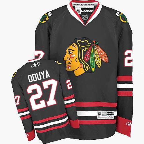 Johnny Oduya Chicago Blackhawks Reebok Youth Authentic Third Jersey (Black)