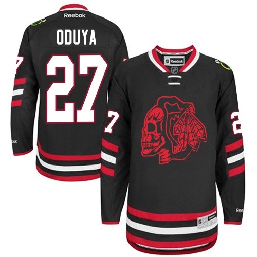Johnny Oduya Chicago Blackhawks Reebok Youth Premier Red Skull 2014 Stadium Series Jersey (Black)