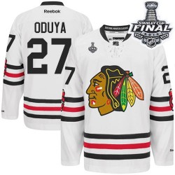 Johnny Oduya Chicago Blackhawks Reebok Youth Premier 2015 Winter Classic 2015 Stanley Cup Jersey (White)