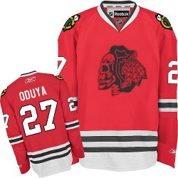 Johnny Oduya Chicago Blackhawks Reebok Youth Premier Skull Jersey (Red)