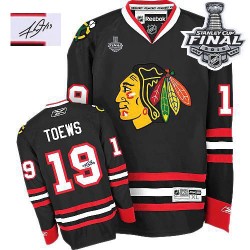Jonathan Toews Chicago Blackhawks Reebok Authentic Autographed Third 2015 Stanley Cup Jersey (Black)
