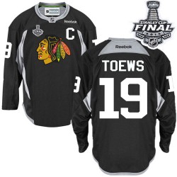 Jonathan Toews Chicago Blackhawks Reebok Authentic Practice 2015 Stanley Cup Jersey (Black)