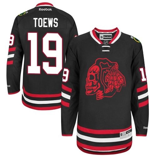 Jonathan Toews Chicago Blackhawks Reebok Authentic Red Skull 2014 Stadium Series Jersey (Black)