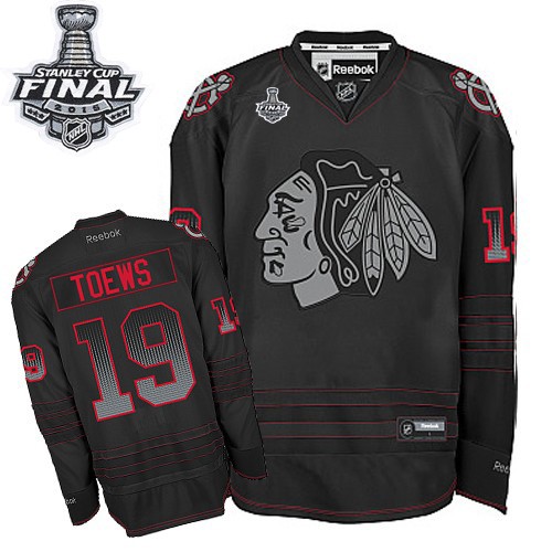 Jonathan Toews Chicago Blackhawks Reebok Authentic Accelerator 2015 Stanley Cup Jersey (Black)