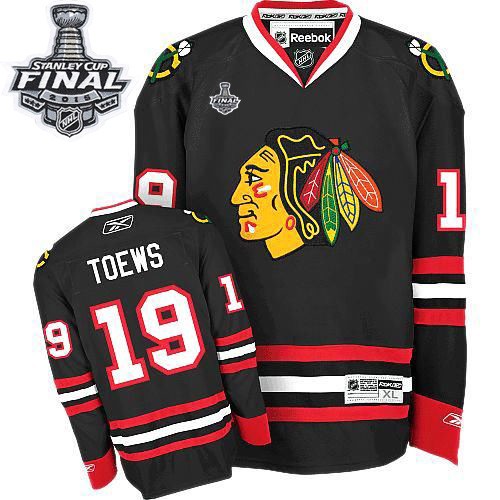 Jonathan Toews Chicago Blackhawks Reebok Authentic Third 2015 Stanley Cup Jersey (Black)