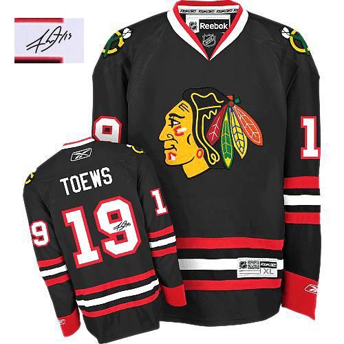 Jonathan Toews Chicago Blackhawks Reebok Authentic Autographed Third Jersey (Black)