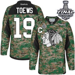 Jonathan Toews Chicago Blackhawks Reebok Authentic Veterans Day Practice 2015 Stanley Cup Jersey (Camo)