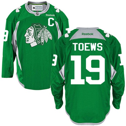 Jonathan Toews Chicago Blackhawks Reebok Authentic Practice Jersey (Green)