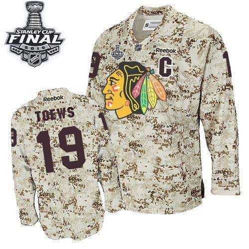 Jonathan Toews Chicago Blackhawks Reebok Authentic 2015 Stanley Cup Jersey (Camouflage)