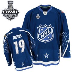 Jonathan Toews Chicago Blackhawks Reebok Authentic 2011 All Star 2015 Stanley Cup Jersey (Navy Blue)