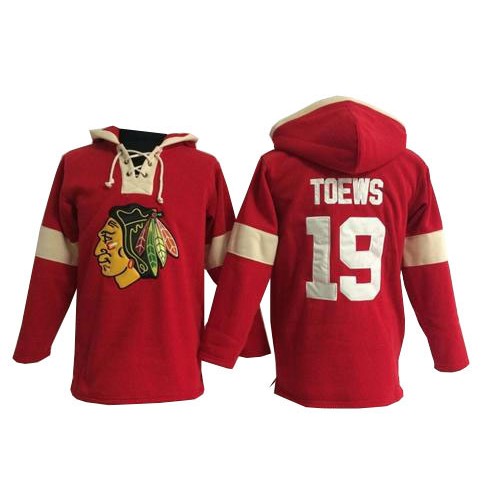 Jonathan Toews Chicago Blackhawks Authentic Old Time Hockey Pullover Hoodie Jersey (Red)