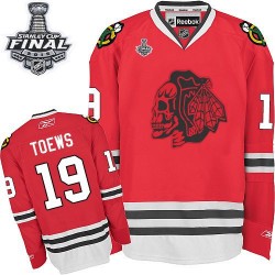 Jonathan Toews Chicago Blackhawks Reebok Authentic Skull 2015 Stanley Cup Jersey (Red)