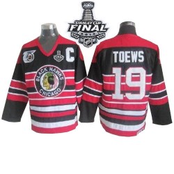 Jonathan Toews Chicago Blackhawks CCM Authentic Throwback 75TH 2015 Stanley Cup Jersey (Red/Black)