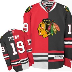 Jonathan Toews Chicago Blackhawks Reebok Authentic Split Fashion Jersey (Red/Black)