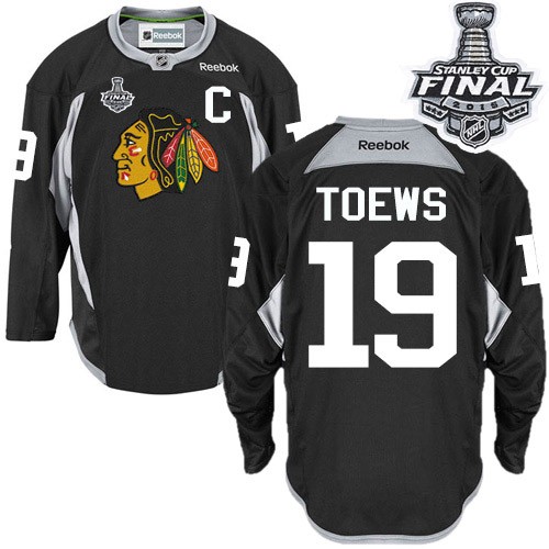 Jonathan Toews Chicago Blackhawks Reebok Premier Practice 2015 Stanley Cup Jersey (Black)