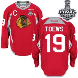 Jonathan Toews Chicago Blackhawks Reebok Premier Practice 2015 Stanley Cup Jersey (Red)