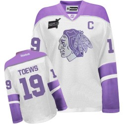 Jonathan Toews Chicago Blackhawks Reebok Women's Premier Thanksgiving Jersey (White/Purple)