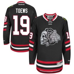 Jonathan Toews Chicago Blackhawks Reebok Youth Authentic Black Skull 2014 Stadium Series Jersey (White)
