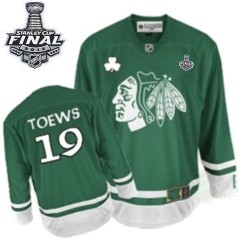Jonathan Toews Chicago Blackhawks Reebok Youth Authentic St Patty's Day 2015 Stanley Cup Jersey (Green)