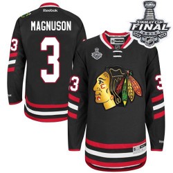 Keith Magnuson Chicago Blackhawks Reebok Authentic 2014 Stadium Series 2015 Stanley Cup Jersey (Black)