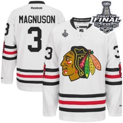 Keith Magnuson Chicago Blackhawks Reebok Authentic 2015 Winter Classic 2015 Stanley Cup Jersey (White)