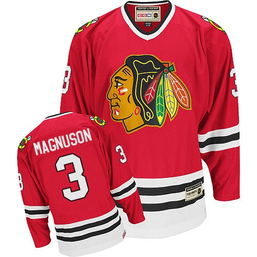 Keith Magnuson Chicago Blackhawks CCM Authentic Throwback Jersey (Red)