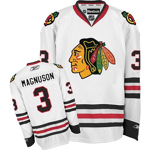 Keith Magnuson Chicago Blackhawks Reebok Authentic Away Jersey (White)