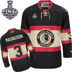 Keith Magnuson Chicago Blackhawks Reebok Premier New Third 2015 Stanley Cup Jersey (Black)
