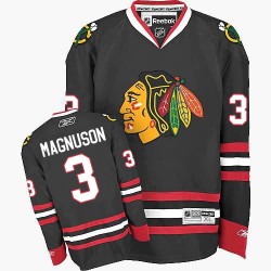 Keith Magnuson Chicago Blackhawks Reebok Premier Third Jersey (Black)