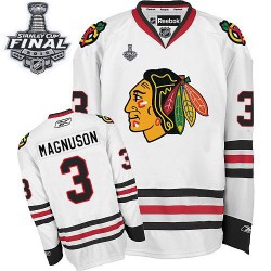 Keith Magnuson Chicago Blackhawks Reebok Premier Away 2015 Stanley Cup Jersey (White)