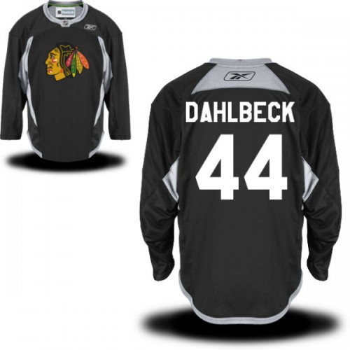 Klas Dahlbeck Chicago Blackhawks Reebok Premier Practice Alternate Jersey (Black)