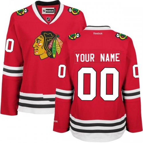 Reebok Chicago Blackhawks Women's Customized Premier Red Home Jersey