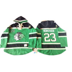 Kris Versteeg Chicago Blackhawks Premier Old Time Hockey St. Patrick's Day McNary Lace Hoodie Jersey (Green)