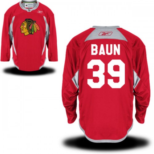 Kyle Baun Chicago Blackhawks Reebok Premier Practice Team Jersey (Red)