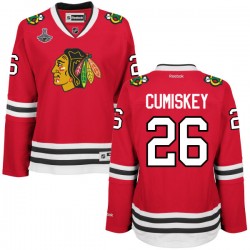 Kyle Cumiskey Chicago Blackhawks Reebok Women's Premier Home 2015 Stanley Cup Champions Jersey (Red)