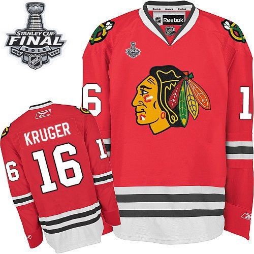 Marcus Kruger Chicago Blackhawks Reebok Premier Home 2015 Stanley Cup Jersey (Red)