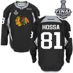Marian Hossa Chicago Blackhawks Reebok Authentic Practice 2015 Stanley Cup Jersey (Black)
