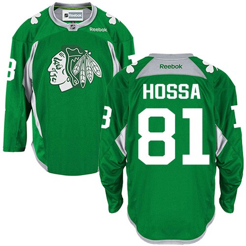 Marian Hossa Chicago Blackhawks Reebok Authentic Practice Jersey (Green)