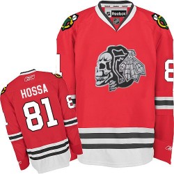 Marian Hossa Chicago Blackhawks Reebok Authentic Red Skull Jersey (White)