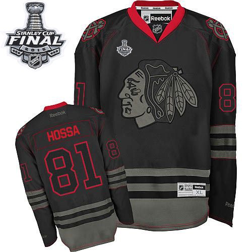 Marian Hossa Chicago Blackhawks Reebok Premier 2015 Stanley Cup Jersey (Black Ice)