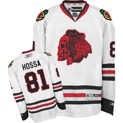 Marian Hossa Chicago Blackhawks Reebok Authentic Red Skull Jersey (White)