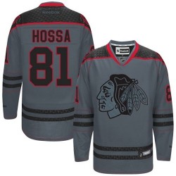 Marian Hossa Chicago Blackhawks Reebok Premier Charcoal Cross Check Fashion Jersey ()