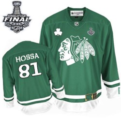Marian Hossa Chicago Blackhawks Reebok Premier St Patty's Day 2015 Stanley Cup Jersey (Green)