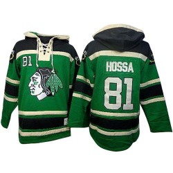 Marian Hossa Chicago Blackhawks Premier Old Time Hockey Sawyer Hooded Sweatshirt Jersey (Green)