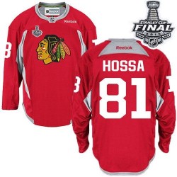 Marian Hossa Chicago Blackhawks Reebok Premier Practice 2015 Stanley Cup Jersey (Red)