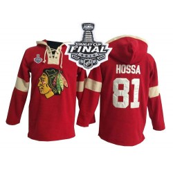 Marian Hossa Chicago Blackhawks Premier Old Time Hockey Pullover Hoodie 2015 Stanley Cup Jersey (Red)